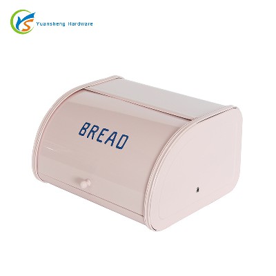 廠家定制小號平側翻蓋面包盒 廚房bread box金屬面包箱鐵皮面包箱