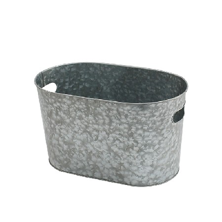 Large Silver galvanized Steel Beverage Tub Wine Chiller