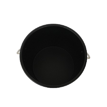 Black metal small party bucket for ice wine storage