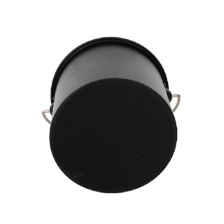 Black metal small party bucket for ice wine storage