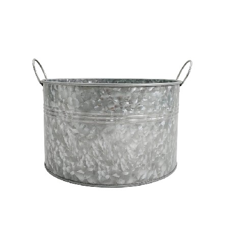 Factory Hot Sale Custom Logo Printed Sliver Galvanized Steel Party tub bucket