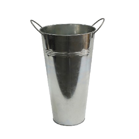 Hot Sale Farmhouse Style Galvanized Steel Flower Vase French Bucket