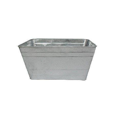 Galvanized Steel with Sturdy Handles on 2 sides for easy Carrying Square Tub