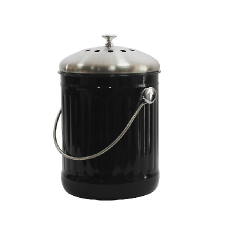 Stainless Steel 1.3 Gallon Compost Bucket Kitchen Compost Pail with Lid