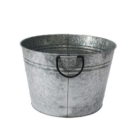 Galvanized Iron Steel Round Holds Soda Party Beer Beverage Wine Champagne Tub