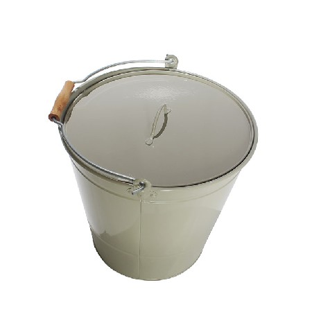 Fireside Galvanized Metal Ash Bucket With Lid