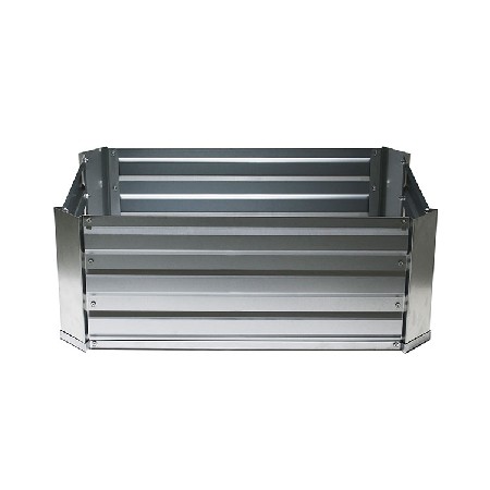 Rectangle Outdoor Galvanized Metal Planter Raised Garden Beds with bottom for Gardening Vegetables Flower