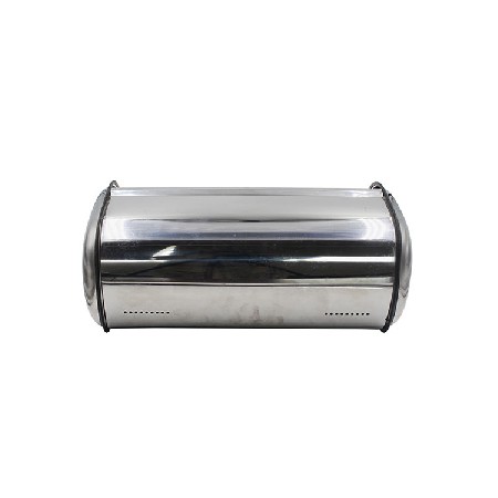 Bread Box for Kitchen Counter Matte Stainless Steel Bread Storage Bin Container with Roll up Lid