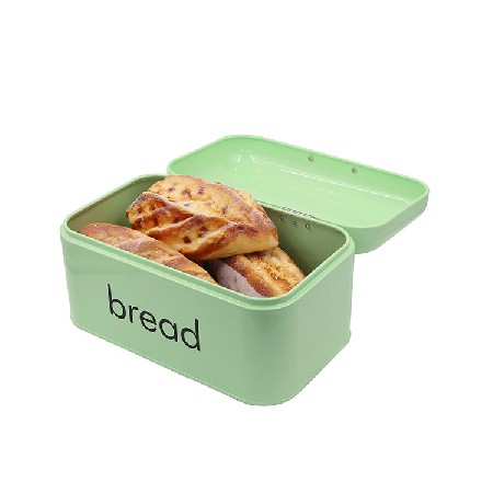 Green Metal Steel storage container Steel bread box for kitchen